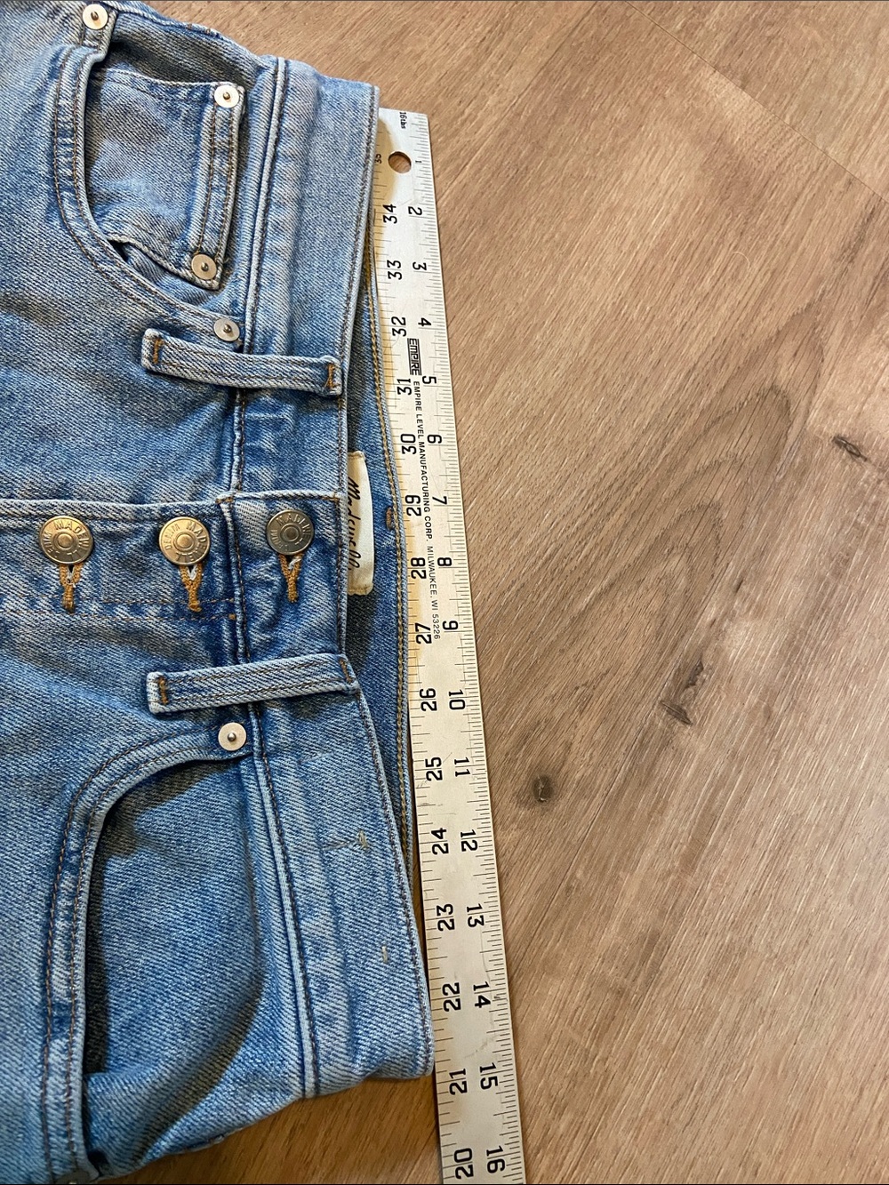 Madewell The Perfect Vintage Straight High-Rise Jeans Size 27 Button Fly EUC - Picture 5 of 8